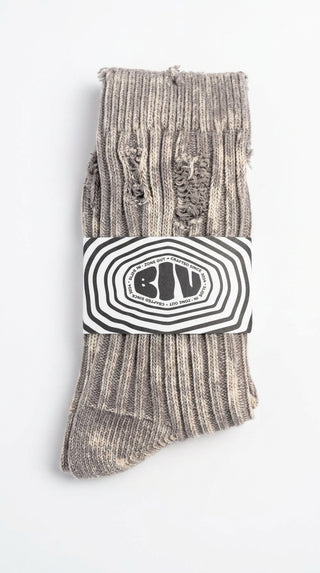 GT DISTRESSED RIB SOCKS