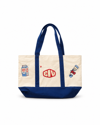 BLUE STITCH BAG ONE OF ONE COFFEE
